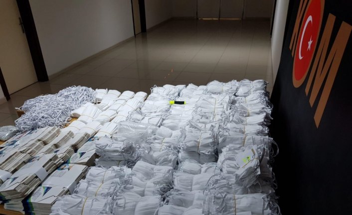 Çorum'da izinsiz üretilen maskelere el konuldu