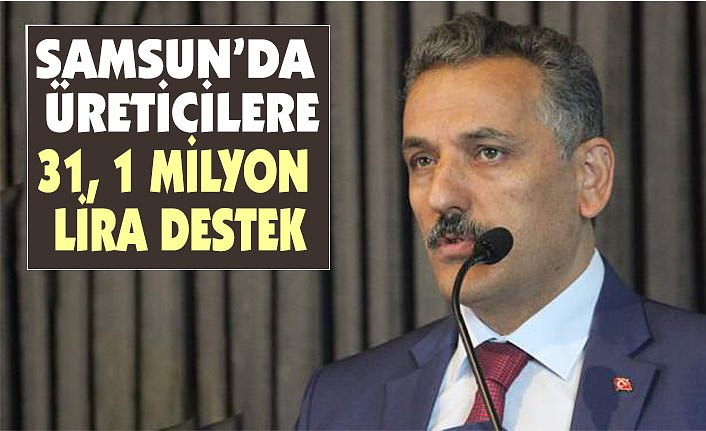 Samsun'da üreticilere 31,1 milyon lira destek