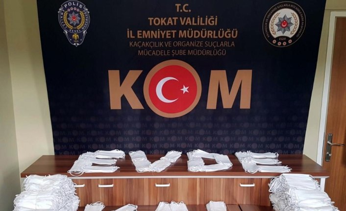 Tokat'ta izinsiz üretilen 50 bin maskeye el konuldu