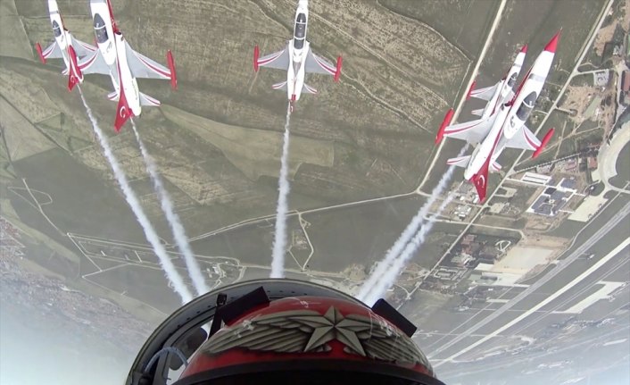 Türk Yıldızları'ndan gökyüzünden 