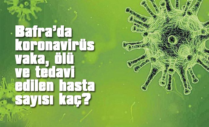Bafra’da koronavirüs vaka, ölü ve tedavi edilen hasta sayısı kaç?