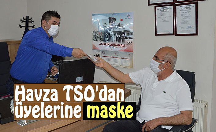 Havza TSO'dan üyelerine maske desteği
