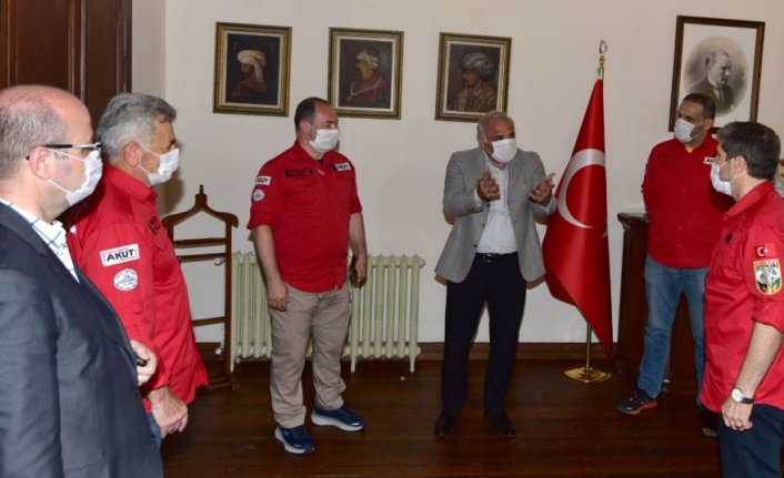 AKUT Arama Kurtarma Derneği Trabzon Ekibi'nden Zorluoğlu'na ziyaret