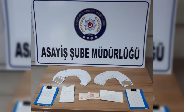 Karabük'te kumar operasyonu