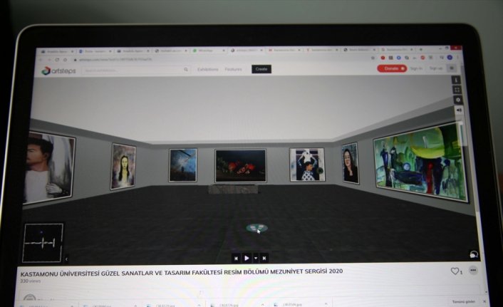 Kastamonu Üniversitesinde mezuniyet sergisi sanal ortamda yapıldı
