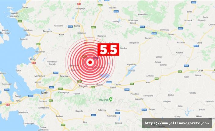 Manisa'da 5.5 büyüklüğünde deprem