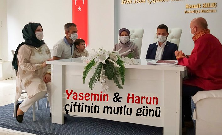 Yasemin ve Harun çiftinin mutlu günü