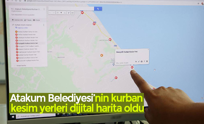 Atakum Belediyesi’nin kurban kesim yerleri dijital harita oldu
