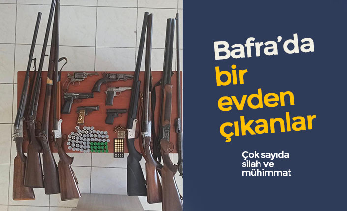 Bafra’da bir evden çıkanlar