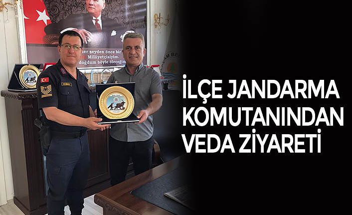 İLÇE JANDARMA KOMUTANINDAN VEDA ZİYARETİ