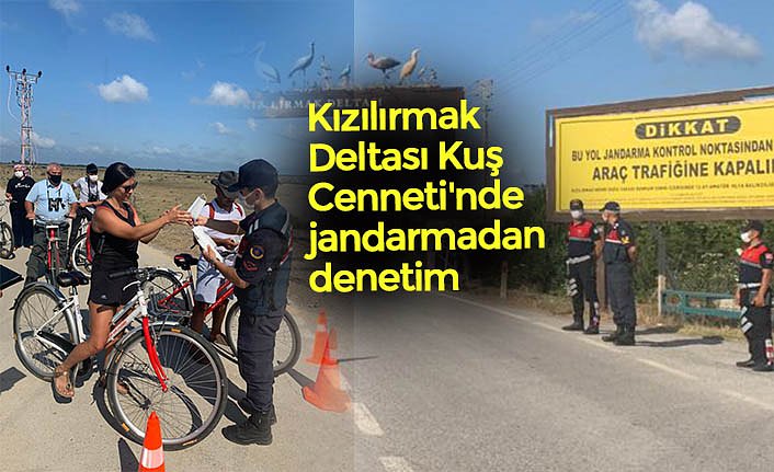 Kızılırmak Deltası Kuş Cenneti'nde jandarmadan denetim