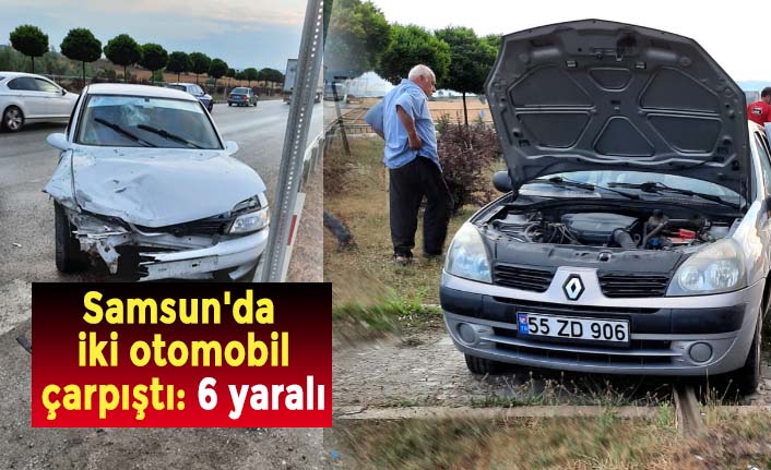 Samsun'da iki otomobil çarpıştı: 6 yaralı