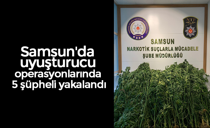 Samsun'da uyuşturucu operasyonlarında 5 şüpheli yakalandı