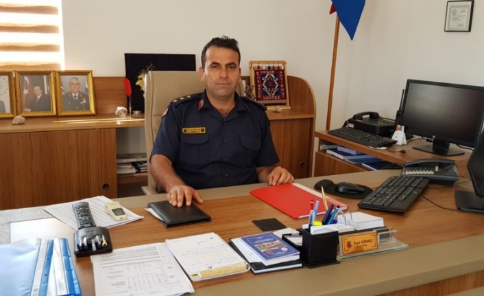 Alaçam Jandarma Komutanı Yüzbaşı Görmez görevine başladı
