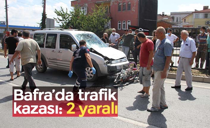 Bafra’da trafik kazası: 2 yaralı