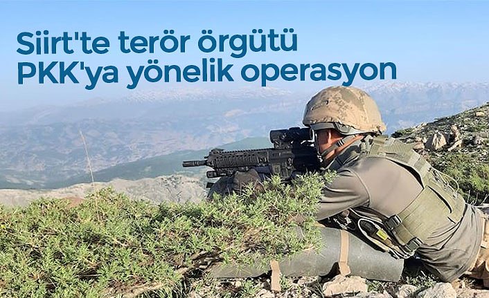 Siirt'te terör örgütü PKK'ya yönelik operasyon