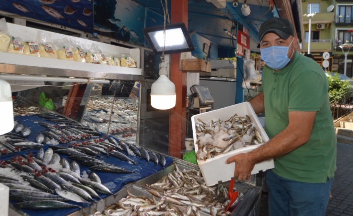 Bartın'da sezonun ilk balıkları tezgahlardaki yerini aldı