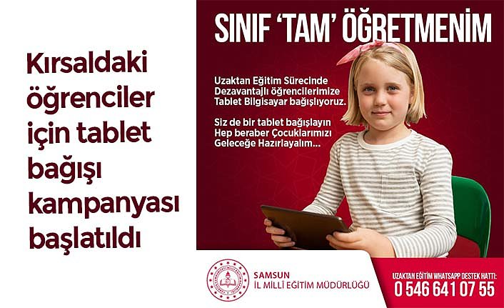 Kırsaldaki öğrenciler için tablet bağışı kampanyası başlatıldı