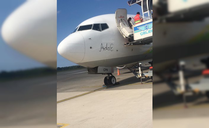 Samsun'a Adana'dan ilk tarifeli uçak seferi