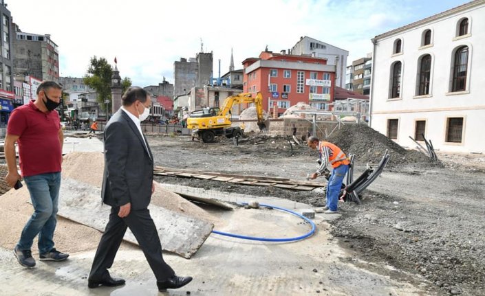 Samsun'un Saathane Meydanı, peyzaj çalışmasının ardından ziyaretçilerini tarihte yolculuğa çıkaracak