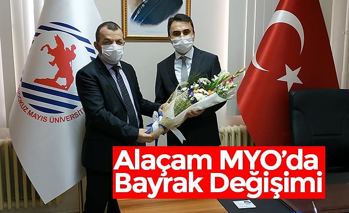 Alaçam MYO’da Bayrak Değişimi