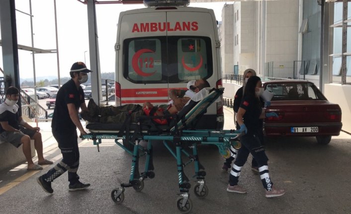 Düzce'de kestane toplarken uçuruma yuvarlanan kişi yaralandı