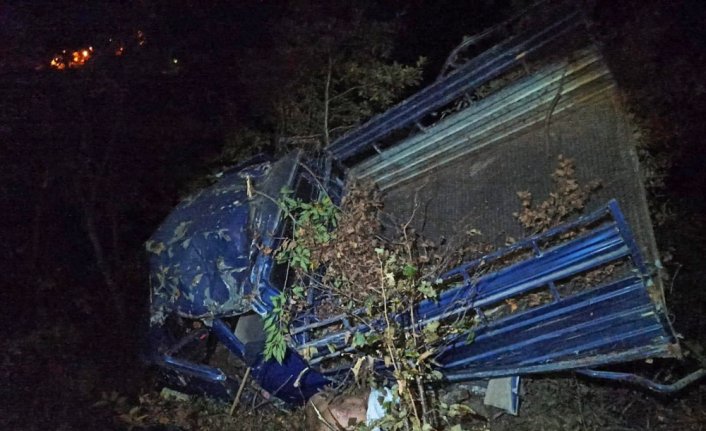 Gümüşhane'de kamyonet şarampole devrildi: 1 ölü, 2 yaralı