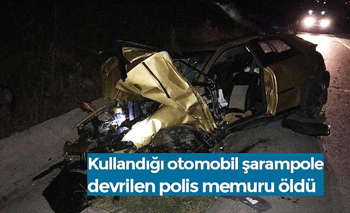 Kullandığı otomobil şarampole devrilen polis memuru öldü