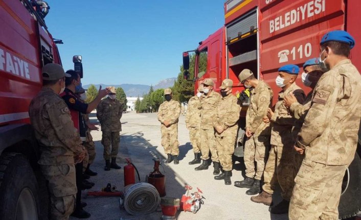 Safranbolu'da jandarmaya yangın eğitimi verildi