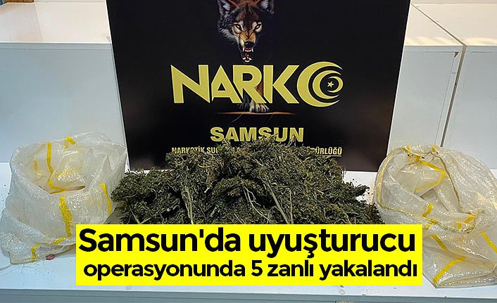 Samsun'da uyuşturucu operasyonunda 5 zanlı yakalandı