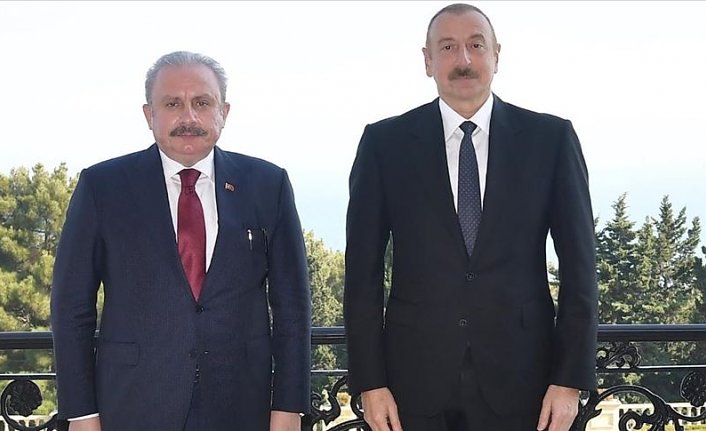 TBMM Başkanı Şentop, Azerbaycan Cumhurbaşkanı Aliyev ile görüştü