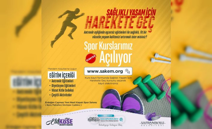 Safranbolu'da spor kursu kayıtları başladı
