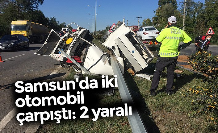 Samsun'da iki otomobil çarpıştı: 2 yaralı