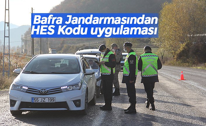 Bafra Jandarmasından HES Kodu uygulaması