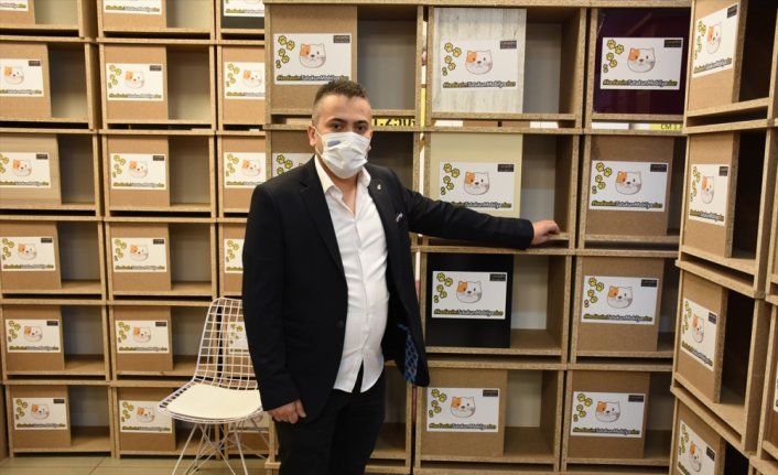 Bartın'da mobilya firmasının ürettiği 200 kedi evi dağıtıldı