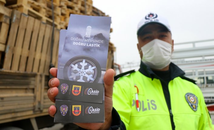 Düzce'de zorunlu kış lastiği denetimi yapıldı