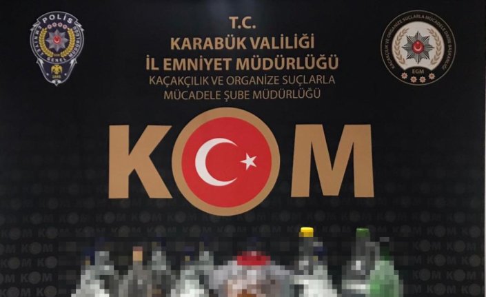 Karabük'te 28 litre sahte içki ele geçirildi