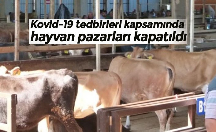 Kovid-19 tedbirleri kapsamında hayvan pazarları kapatıldı
