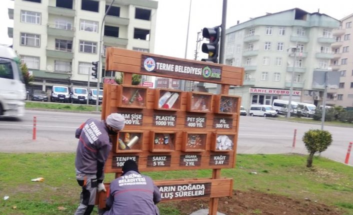 Samsun'da Sıfır Atık Projesi'ne panolu destek