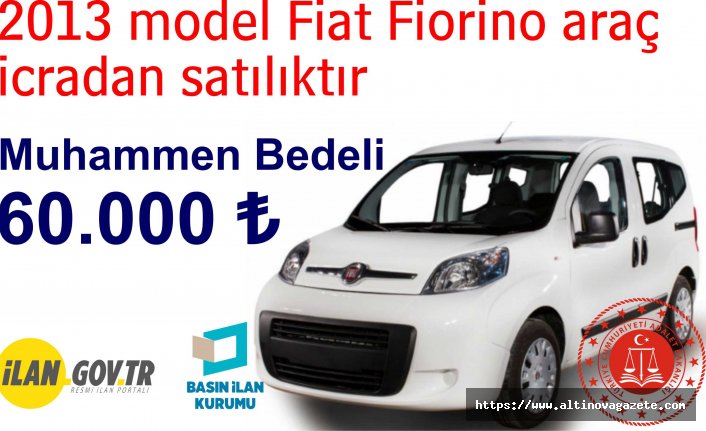 2013 model Fiat Fiorino araç icradan satılıktır