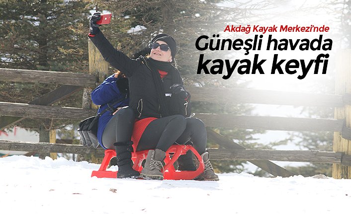 Akdağ Kayak Merkezi'nde güneşli havada kayak keyfi