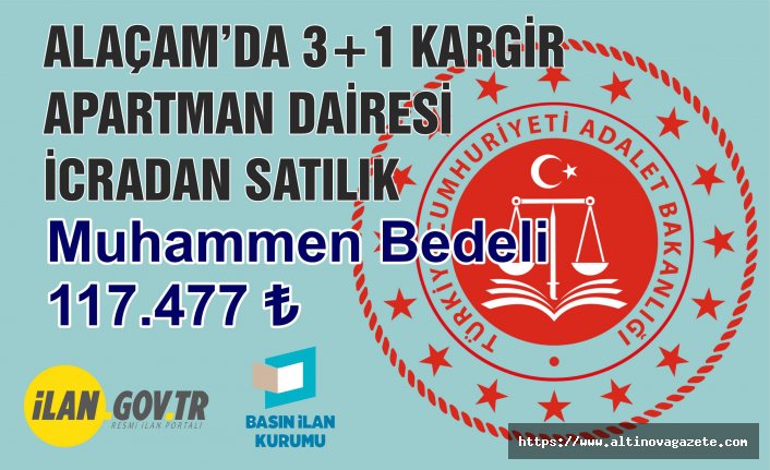 ALAÇAM'DA 3+1 KARGİR APARTMAN DAİRESİ İCRADAN SATILIK