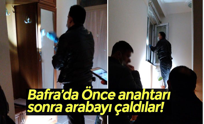 Bafra’da Önce anahtarı sonra arabayı çaldılar!