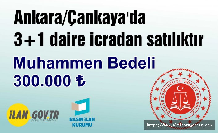 Çankaya'da 3+1 daire icradan satılıktır