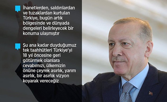 Cumhurbaşkanı Erdoğan:  Hazırlıklarımız kamuoyuna sunma aşamasına geldi