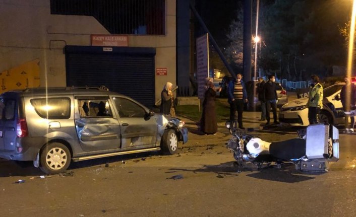 Karabük'te otomobil ile motosiklet çarpıştı: 1 yaralı