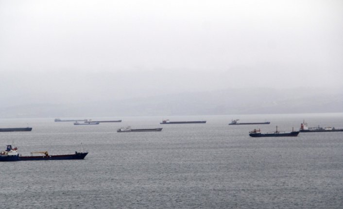 Karadeniz'deki kötü hava koşulları nedeniyle gemiler Sinop'un doğal limanına sığındı