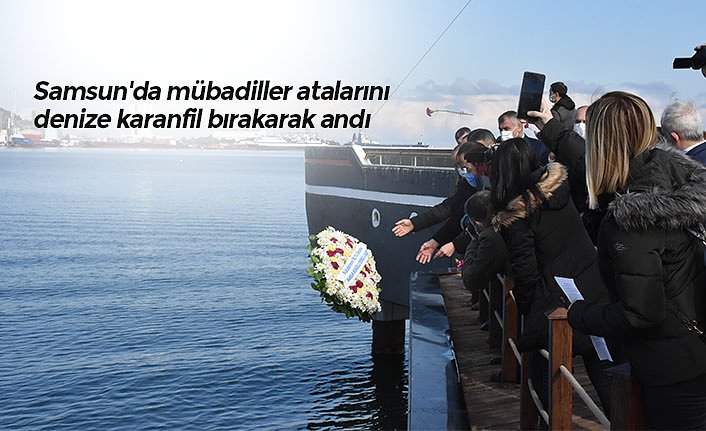 Samsun'da mübadiller atalarını denize karanfil bırakarak andı