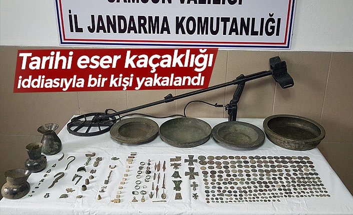 Tarihi eser kaçaklığı iddiasıyla bir kişi yakalandı