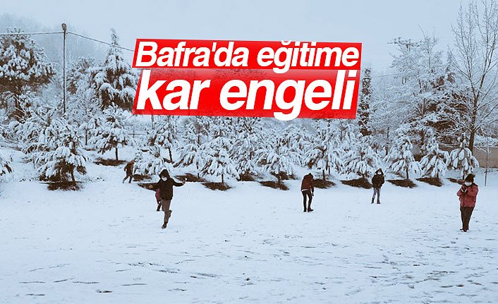 Bafra'da eğitime kar engeli